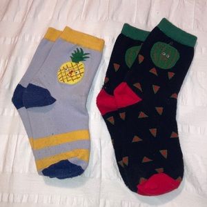 B1G1🌸 Smiling Fruit Anklet Crew Novelty Socks